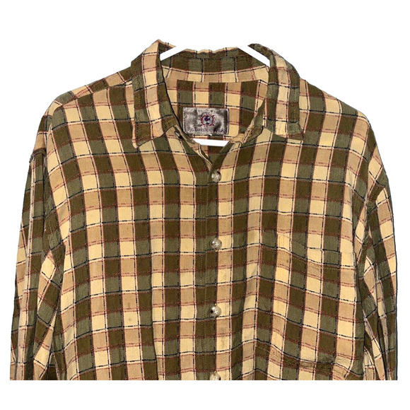 The Territory Ahead Other - The Territory Ahead Textured Plaid Explorers Shirt Mens L Vintage 90s